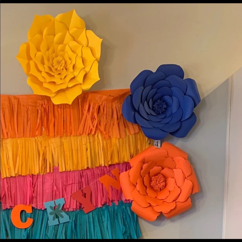 Paper party flowers